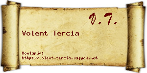 Volent Tercia névjegykártya